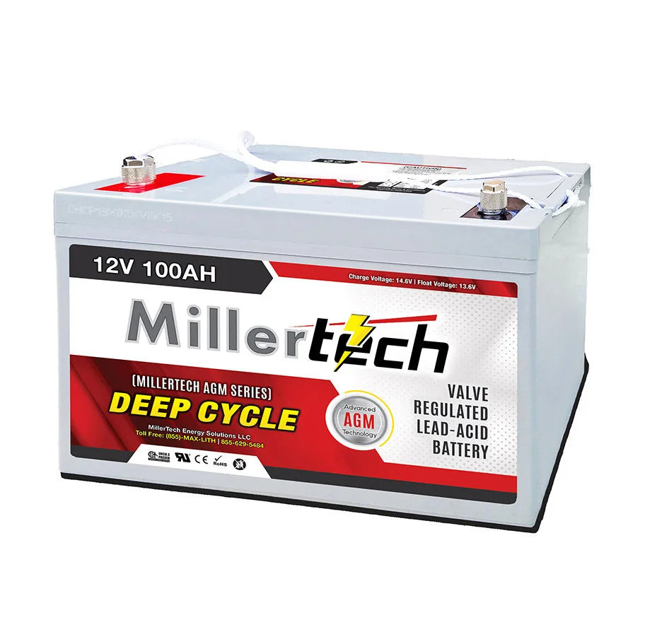 MillerTech 12V 100Ah AGM Battery (100AGM)