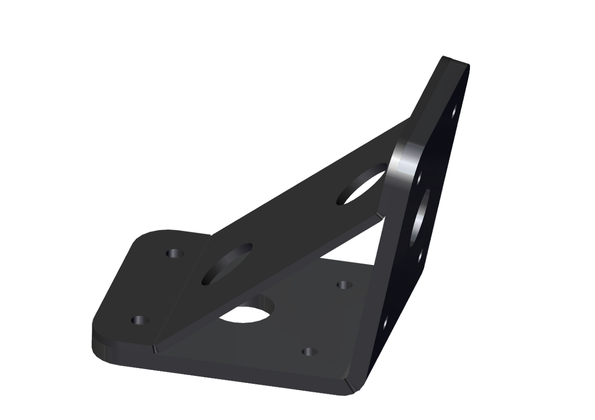 Power-Pole Deck Mount 0” AFT – 4” RISE — Black