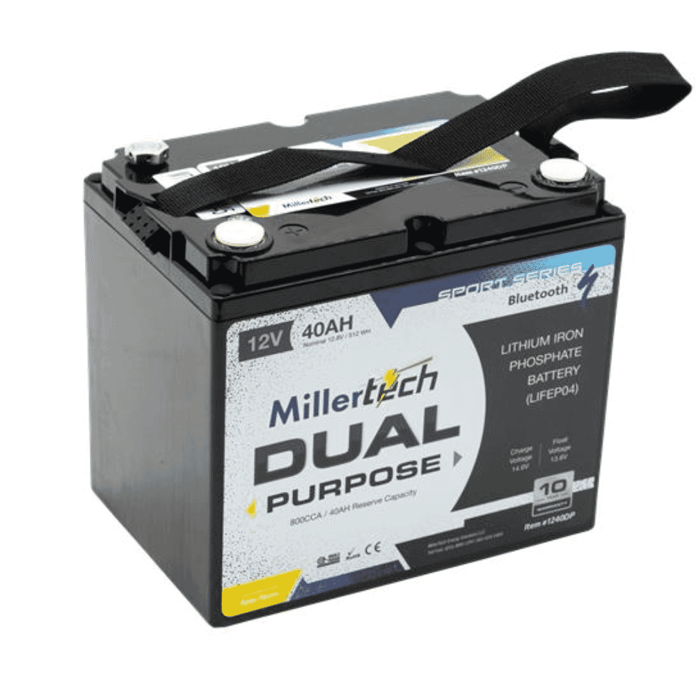 Millertech Lithium 12V 40AH Dual Purpose Battery (1240-DP)