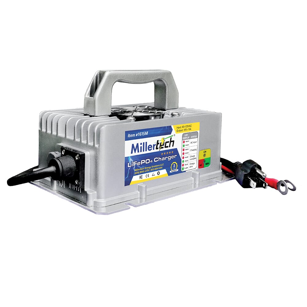 MillerTech 16V 15A On-board LiFePO4 Battery Charger (1615M)