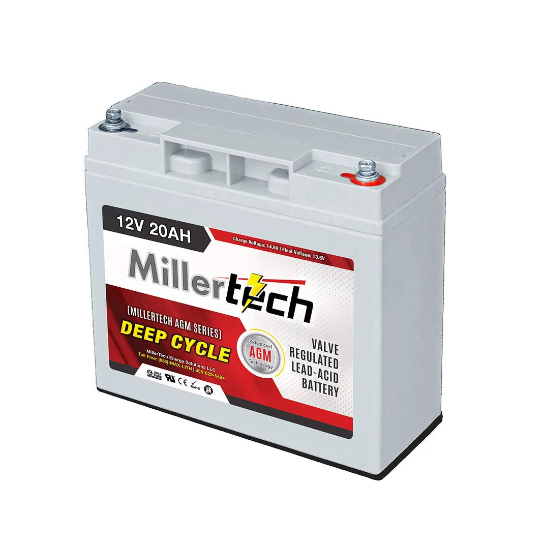 MillerTech 12V 20Ah AGM Battery (20AGM)