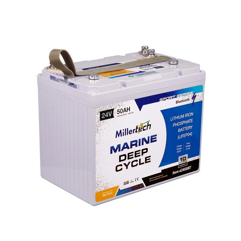 Millertech Lithium 24V 50AH Deep Cycle Battery (2450G24-BT)