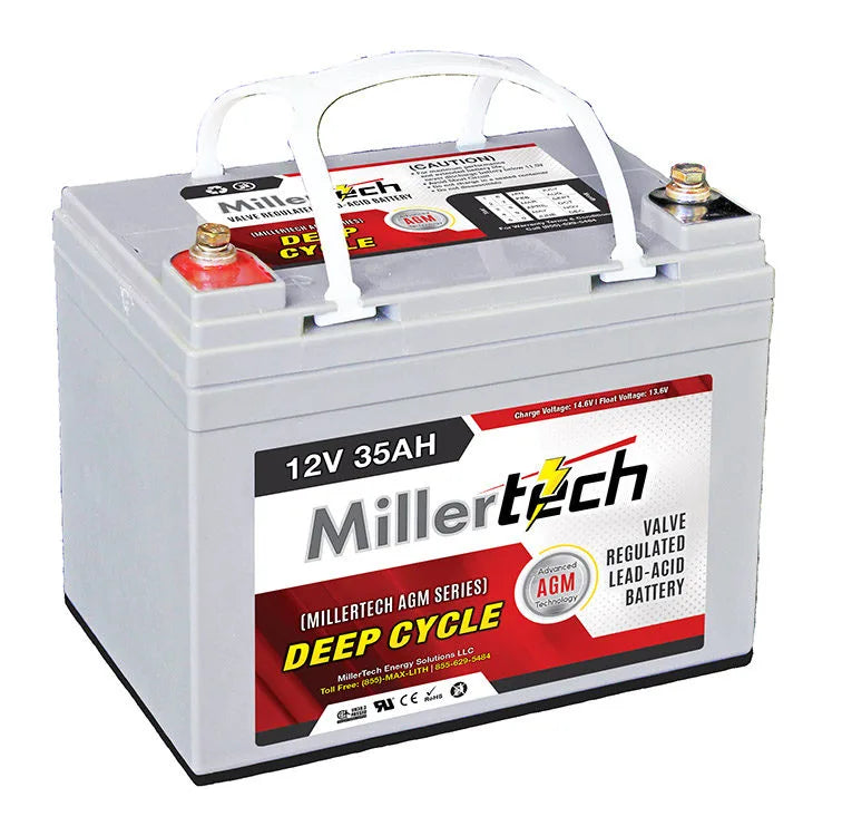 MillerTech 12V 35Ah AGM Battery (35AGM)
