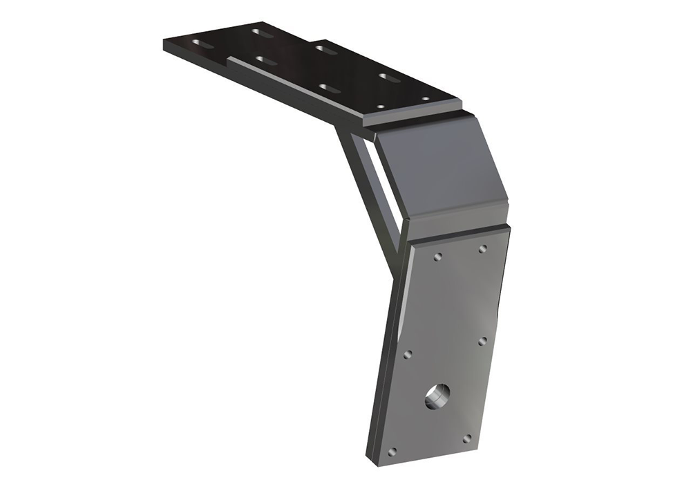Power-Pole Deck Mount Long-Long 13" Aft-11" Drop — Black