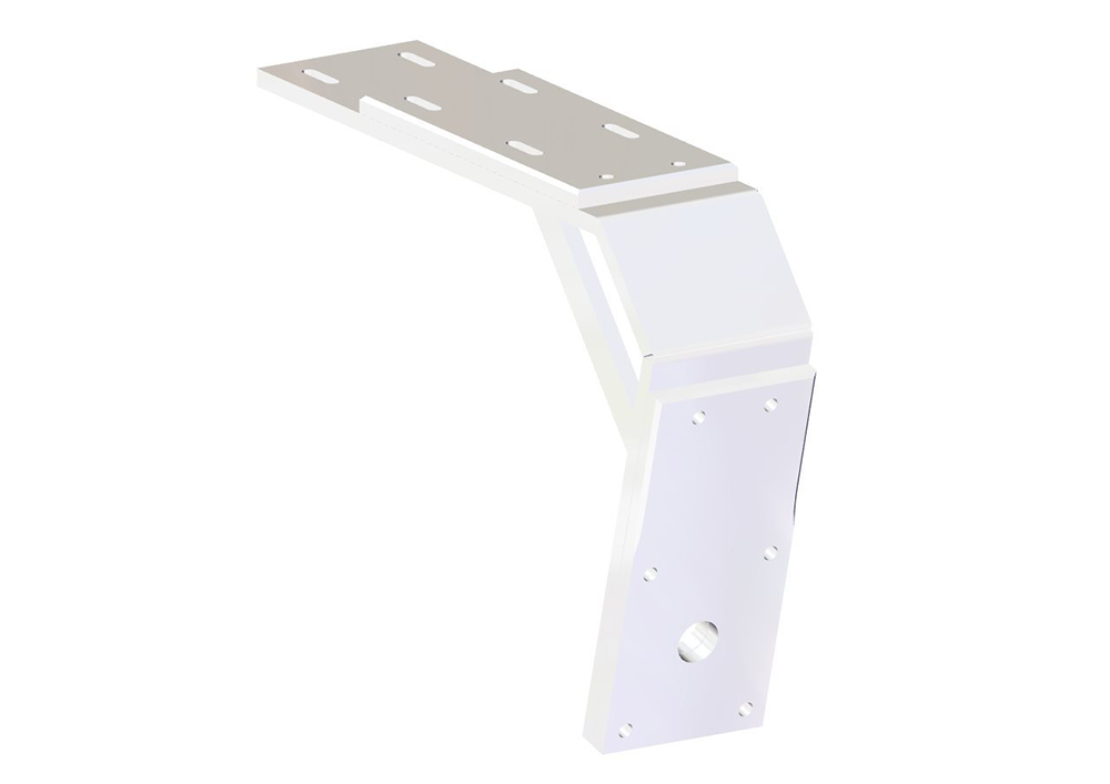 Power-Pole Deck Mount Long-Long 13" Aft-11" Drop — White