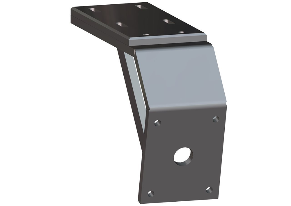 Power-Pole Deck Mount Short-Short 8" Aft-6" Drop — Black