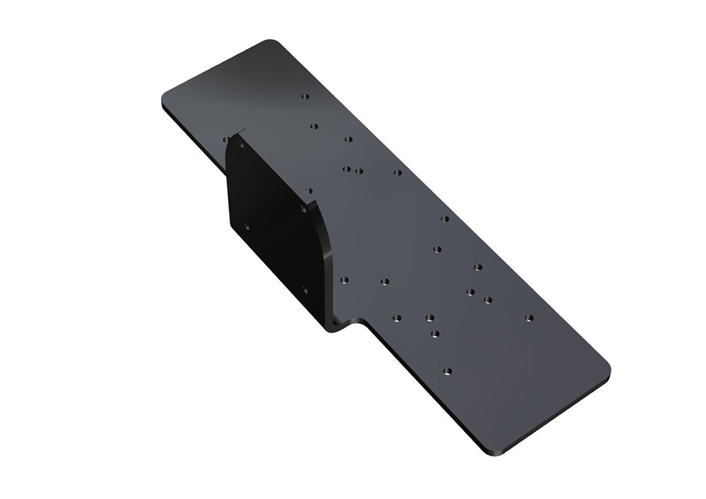 Power-Pole Micro Anchor Bow Mount Bracket Long — Black