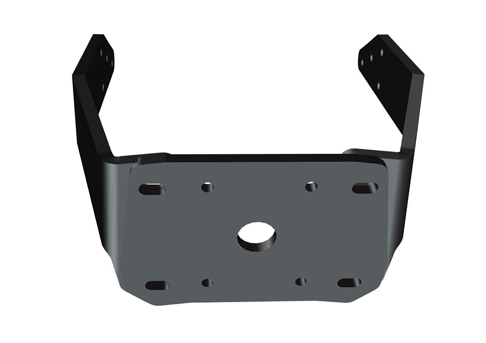 Power-Pole Pontoon Mount - 13-14.5” Face — Black