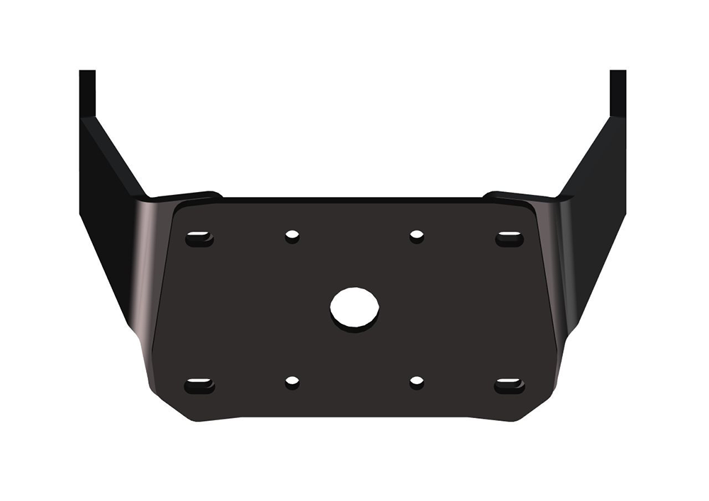 Power-Pole Pontoon Mount - 14.5-16" Face — Black