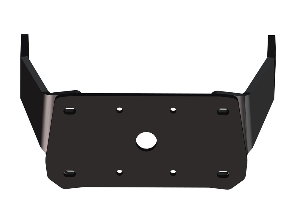 Power-Pole Pontoon Mount - 16-17.5" Face — Black