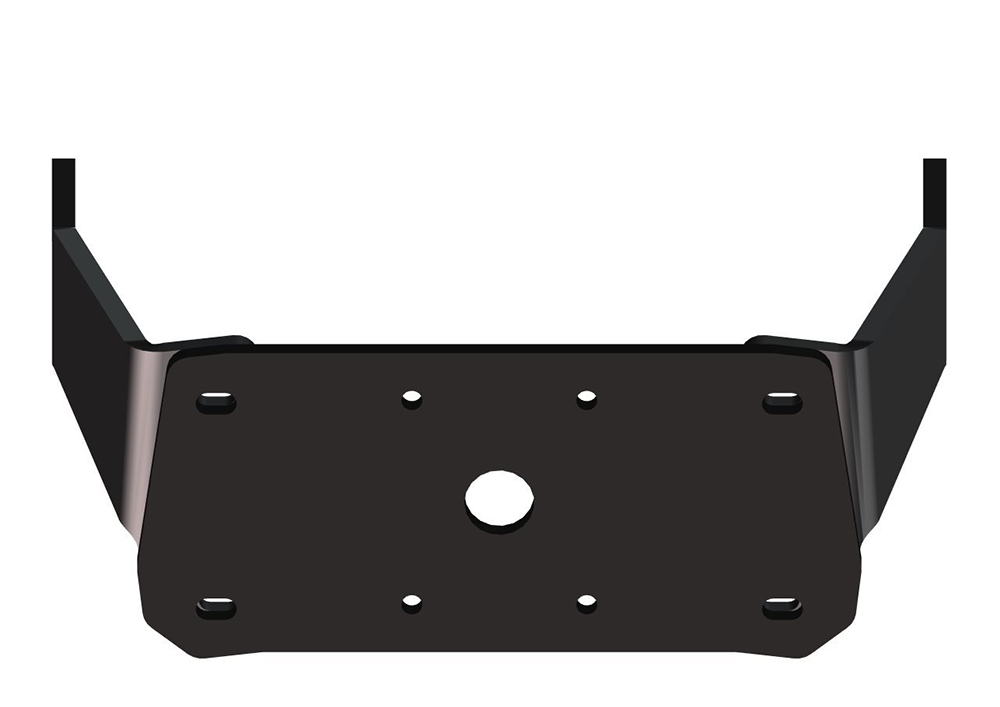 Power-Pole Pontoon Mount - 17.5-19" Face — Black