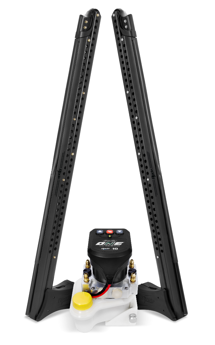Power-Pole Blade Edition — ONE pump - Dual Blade Package, 10ft, Matte Black