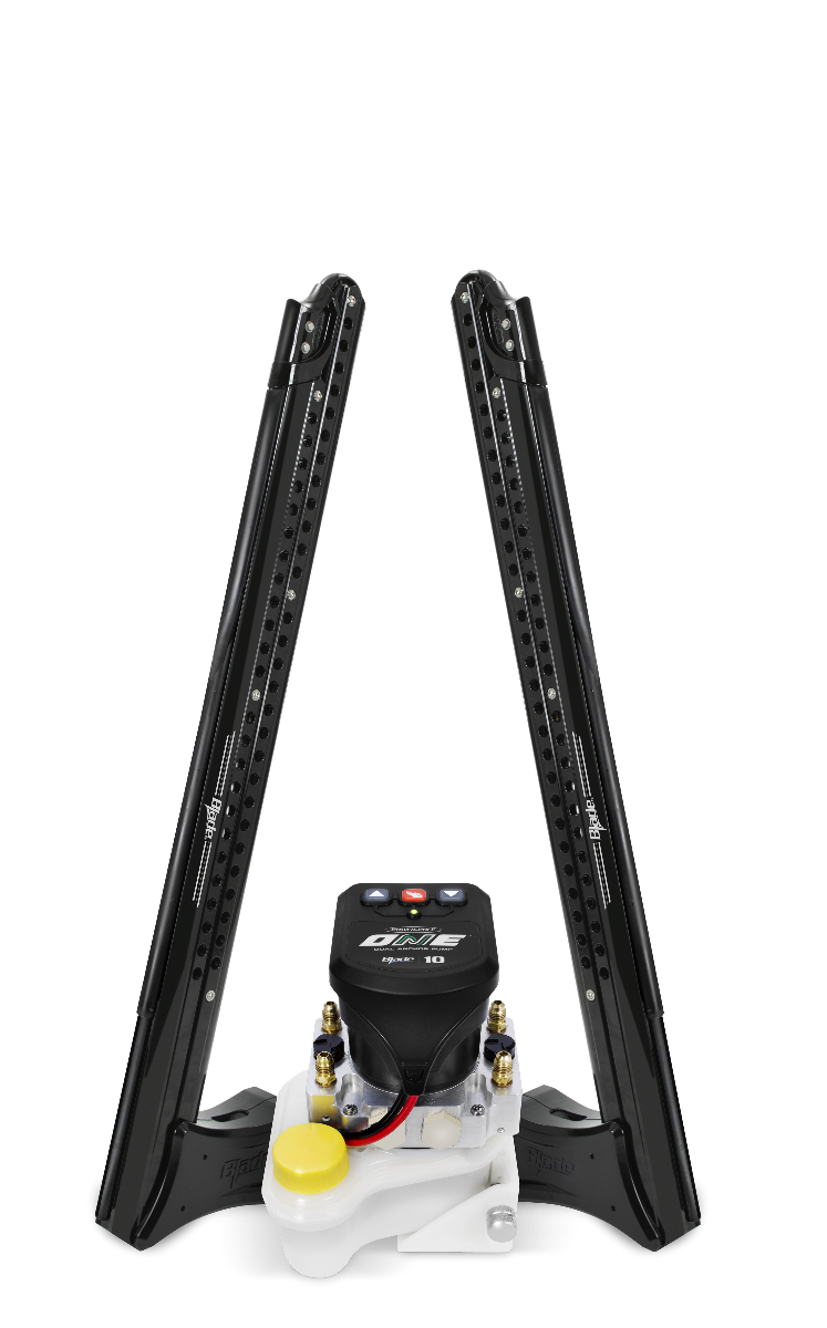 Power-Pole Blade Edition — ONE pump - Dual Blade Package, 8ft, Black